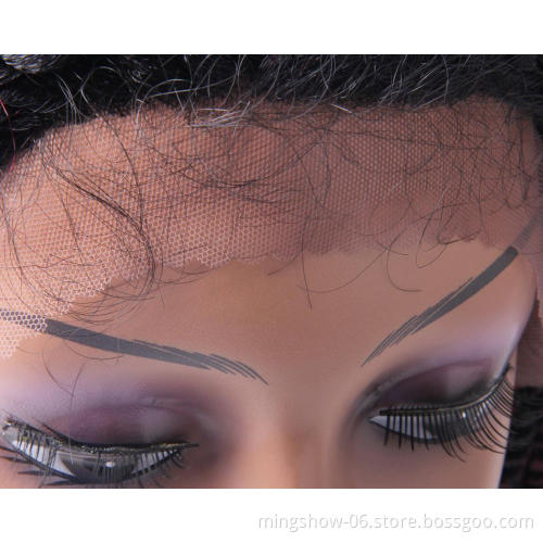 16" twisted ombre braided lace wig with baby hair